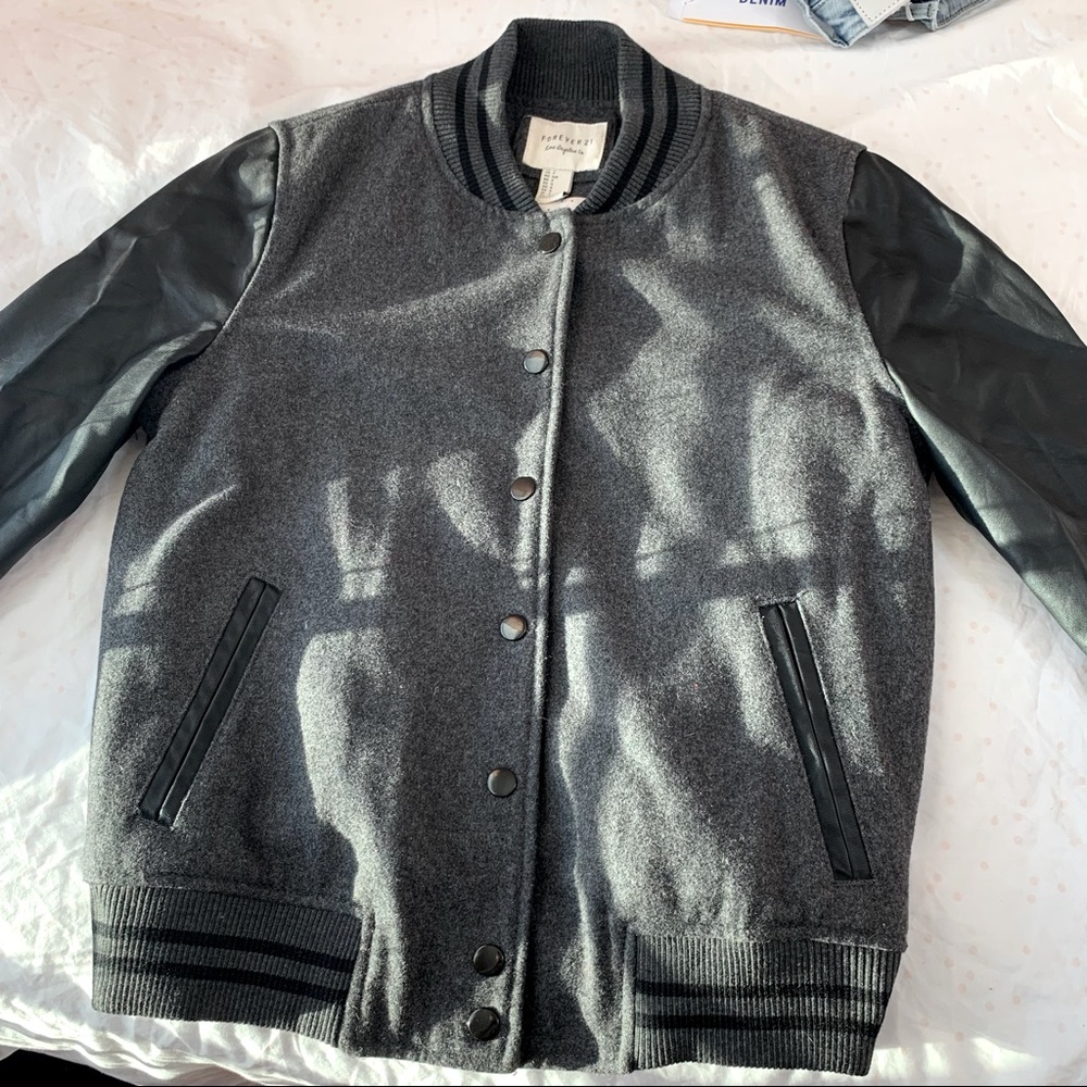 Juniors’ woman’s black varsity jacket